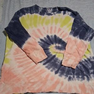 Old Navy Blue and White Tie-Dye Shirt